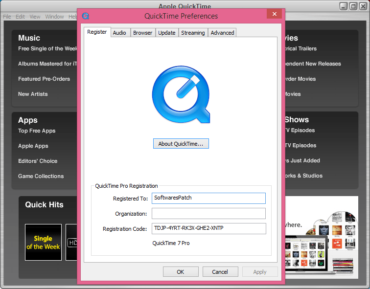 latest version of apple quicktime player for windows 7